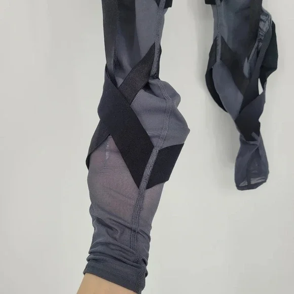 ALO yoga grey black high waisted bandage leggings size xxsmall - Picture 7 of 8